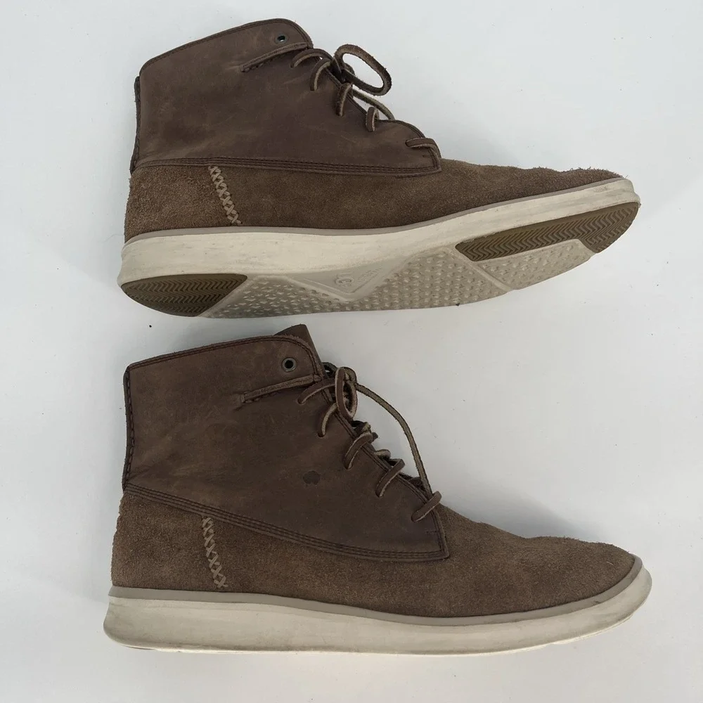 UGG Lamont Chestnut Leather Suede High Top Men's‎ Size 11 Chukka Boots 1013305